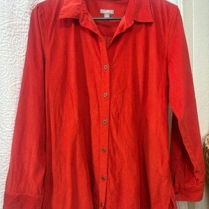 J. Jill Red Ribbed Top